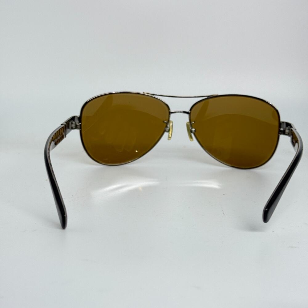 Coach Gunmetal Aviator‎ Glasses Black Temple HC7047 L103 Christina 59 13 H19267 - Picture 3 of 7